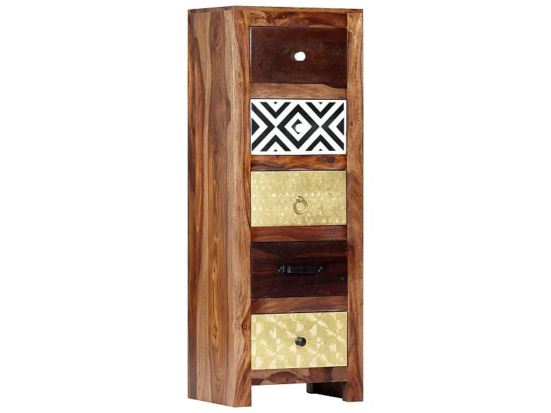 Buffet bahut armoire console meuble de rangement latérale 110 cm bois solide 4402053