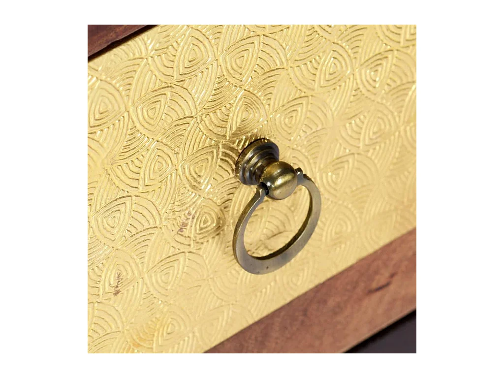 Buffet bahut armoire console meuble de rangement latérale 110 cm bois solide 4402053