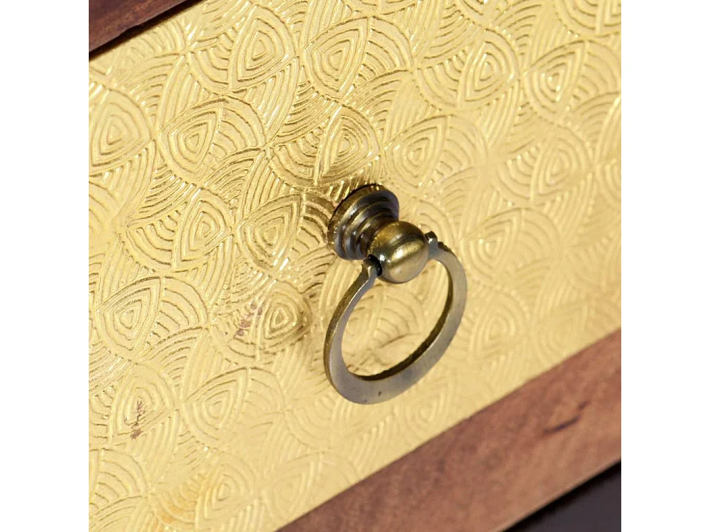 Buffet bahut armoire console meuble de rangement latérale 110 cm bois solide 4402053