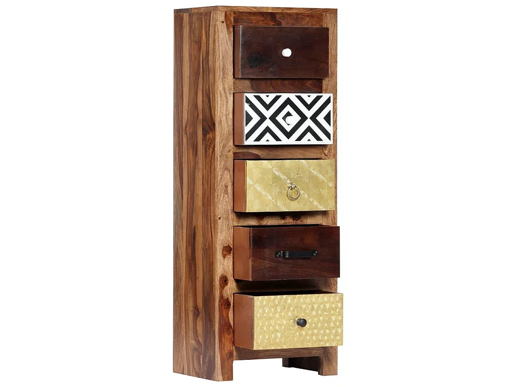 Buffet bahut armoire console meuble de rangement latérale 110 cm bois solide 4402053