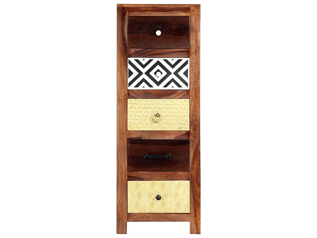Buffet bahut armoire console meuble de rangement latérale 110 cm bois solide 4402053
