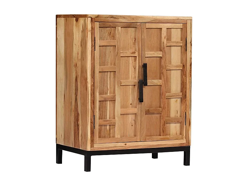 Aparador buffet mueble consola mueble de almacenamiento madera maciza de acacia 76 cm marrón 4402190