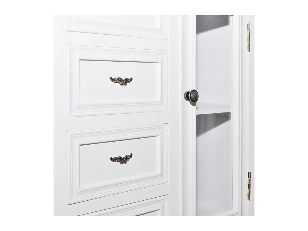 Aparador aparador consola mueble mueble de almacenamiento con 5 cajones y 2 estantes blanco 4402197