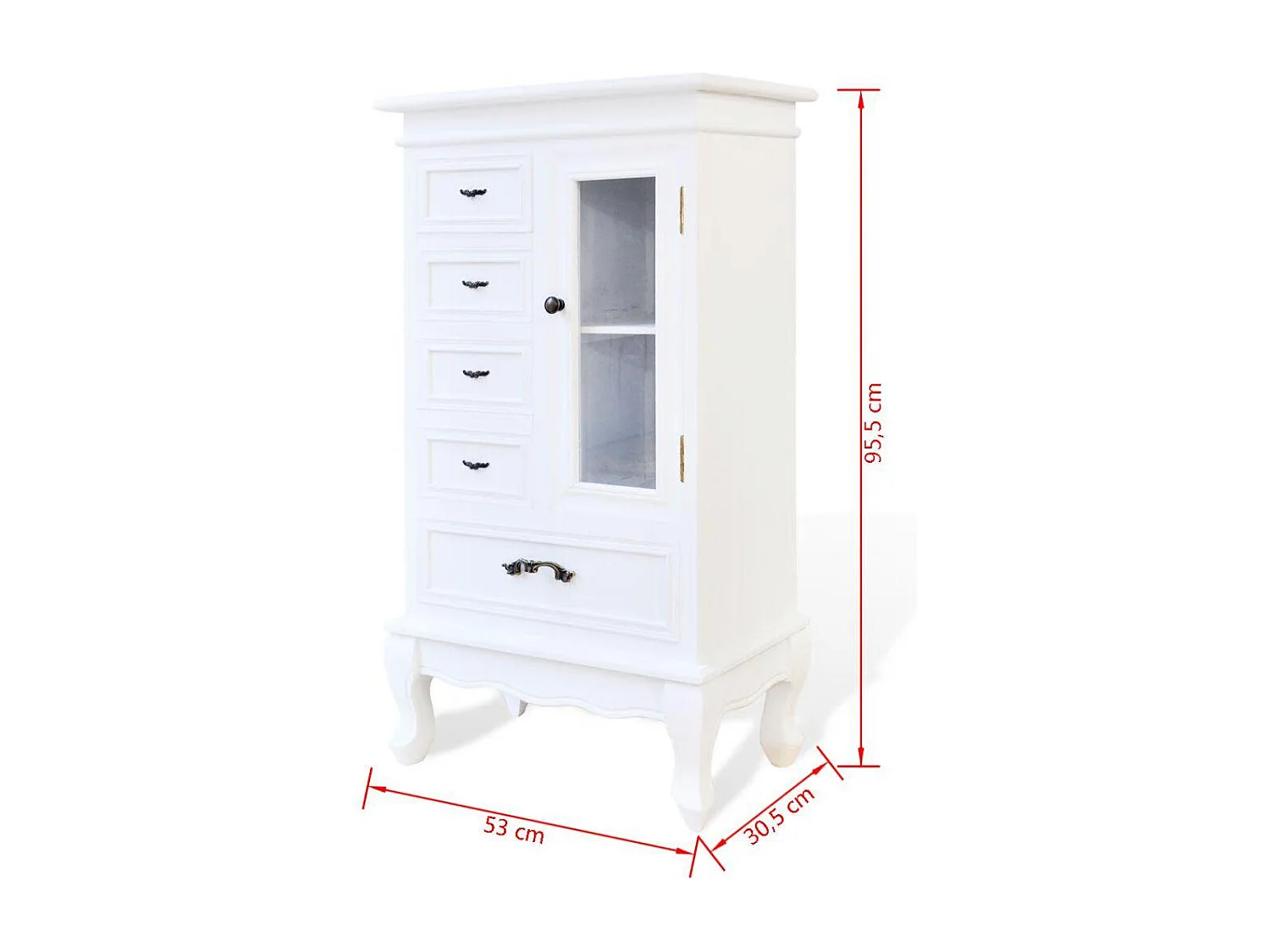 bahut armoire console blanche 175 x 40 x 82 cm 4402197