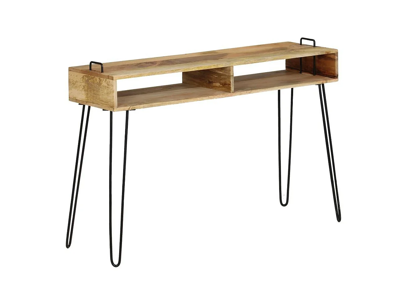 Buffet aparador console armário de armazenamento madeira de mangueira maciça 115 cm 4402227