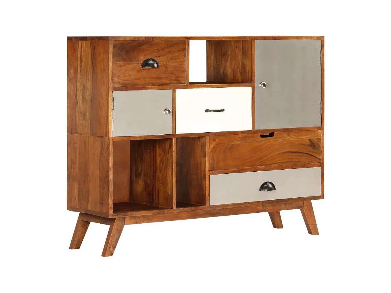 Aparador aparador consola mueble unidad de almacenamiento 115 cm madera maciza de acacia 4402175