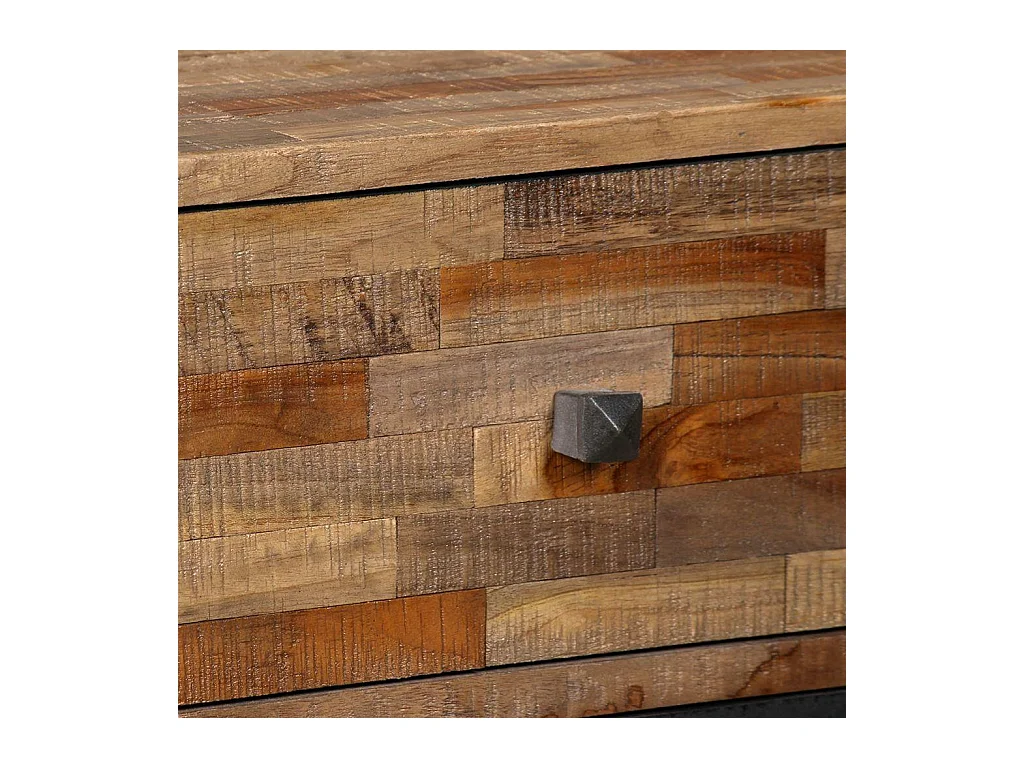 Aparador buffet mueble consola mueble de almacenamiento lateral con 6 cajones teca maciza recuperada marrón 4402111