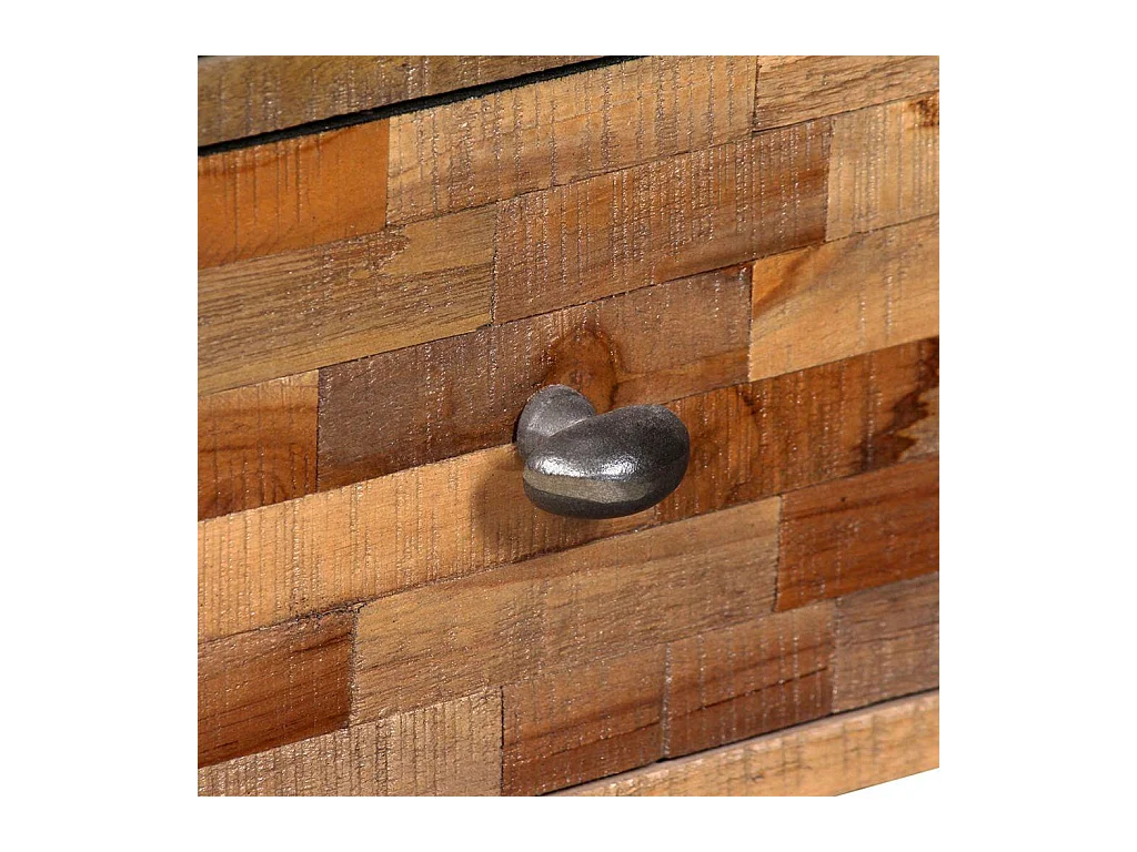 Aparador buffet mueble consola mueble de almacenamiento lateral con 6 cajones teca maciza recuperada marrón 4402111