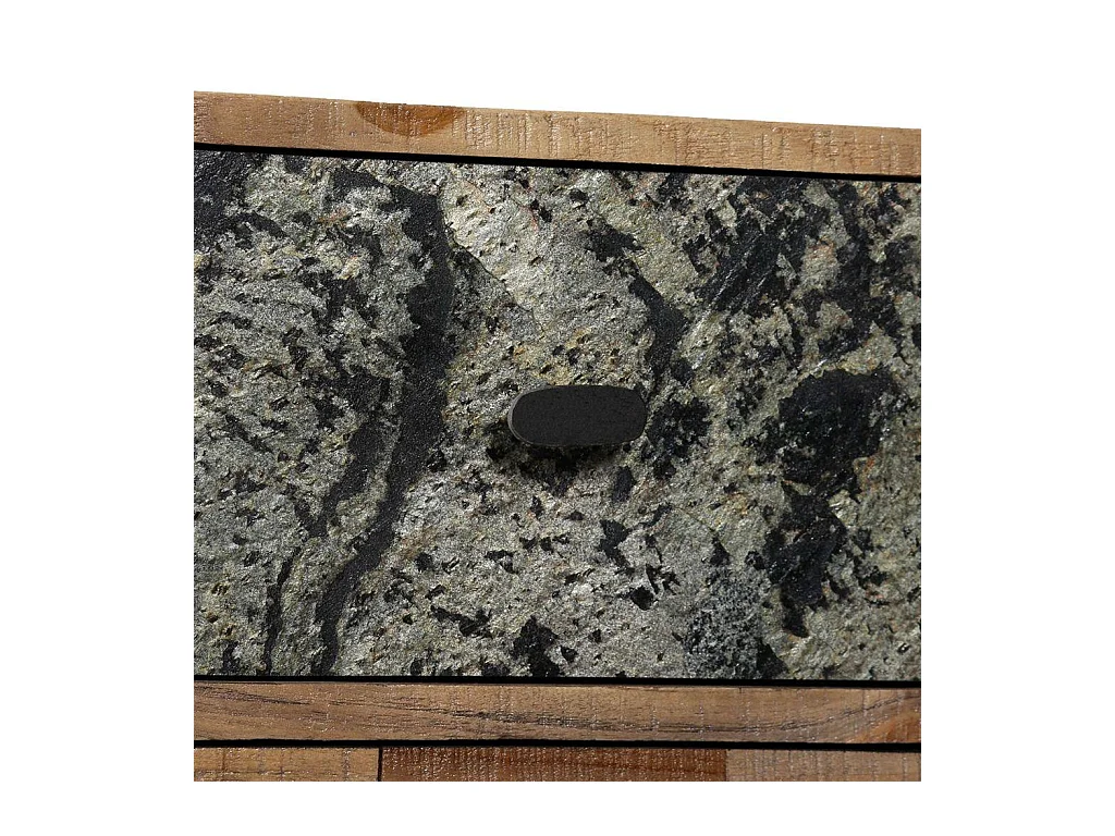 Aparador buffet mueble consola mueble de almacenamiento lateral con 6 cajones teca maciza recuperada marrón 4402111