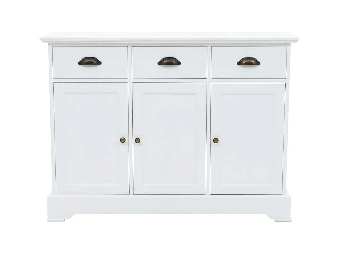 Aparador aparador consola mueble mueble almacenaje con 3 puertas MDF y madera de pino 105 cm 4402117