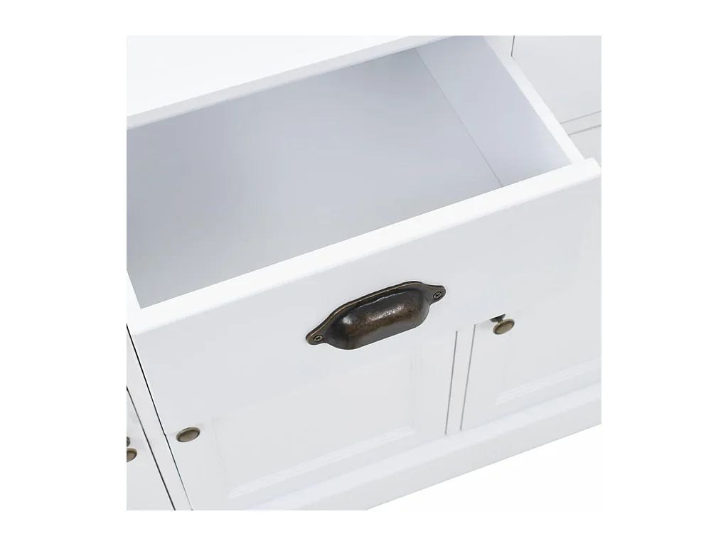 Aparador aparador consola mueble mueble almacenaje con 3 puertas MDF y madera de pino 105 cm 4402117