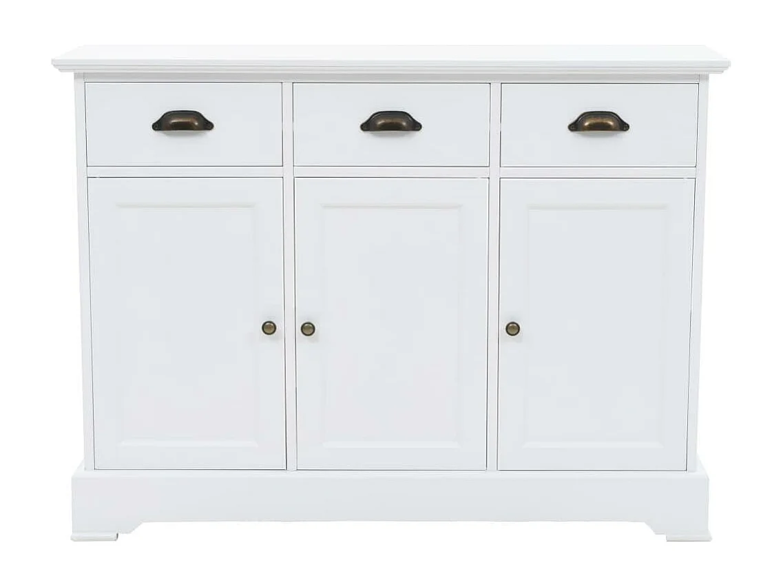 Credenza credenza consolle mobile contenitore con 3 ante in MDF e legno di pino 105 cm 4402117