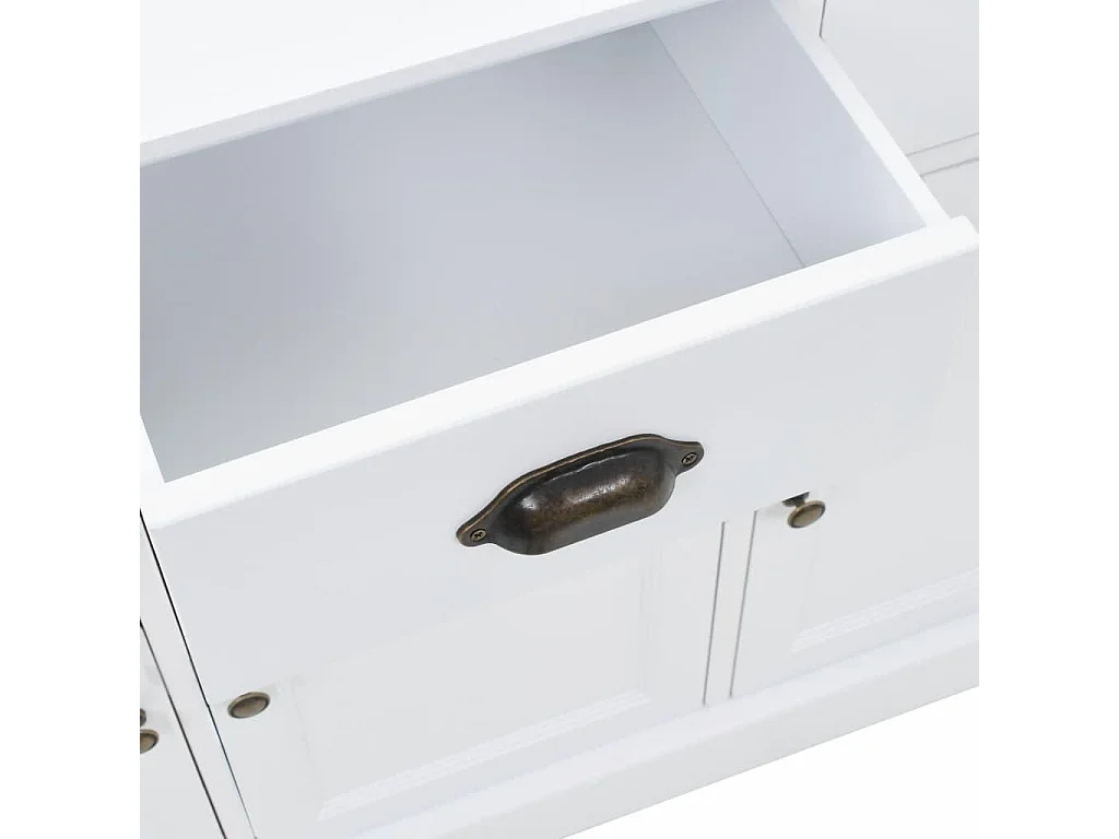 Credenza credenza consolle mobile contenitore con 3 ante in MDF e legno di pino 105 cm 4402117