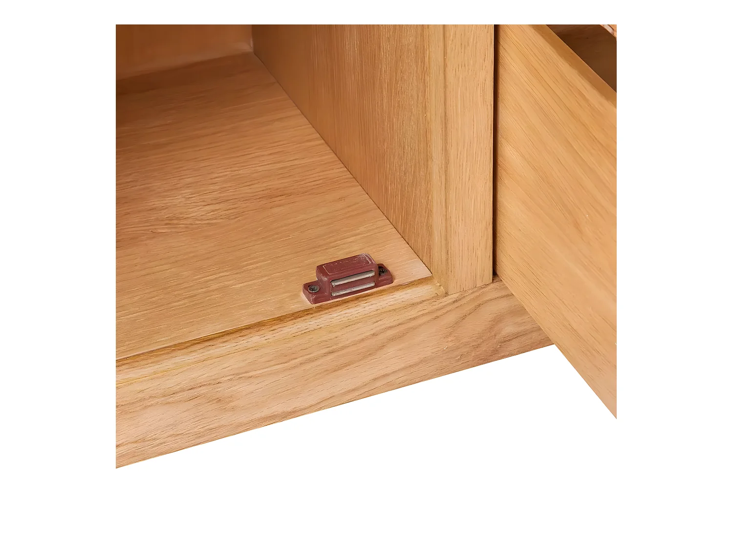 Buffet bahut armoire console meuble de rangement avec 3 tiroirs 110 cm bois de chêne massif 4402244