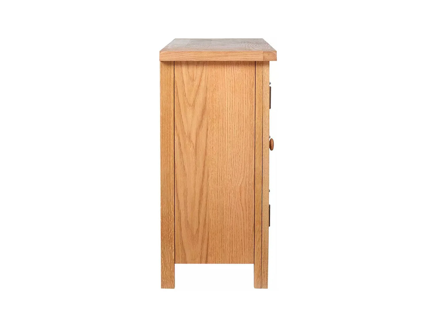 Buffet bahut armoire console meuble de rangement avec 3 tiroirs 110 cm bois de chêne massif 4402244