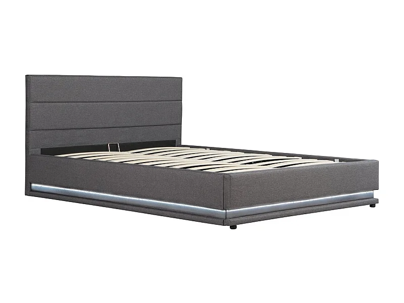 Cama con LED "Anastasia" - 180 x 200 Gris oscuro