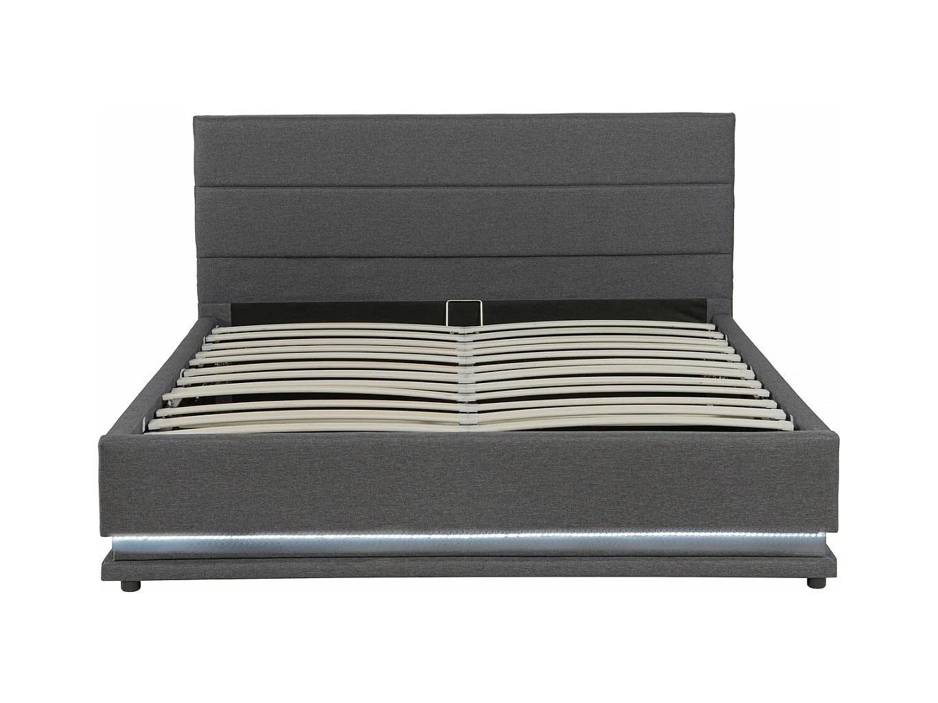 LED-bed met opbergbox "Anastasia" - 180 x 200 - Donkergrijs, modern design met LED-verlichting en praktische opbergruimte