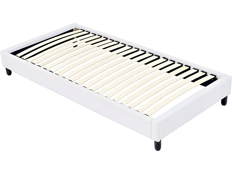 Bettgestell-Lattenrost - 90 x 190 cm - 20 Latten - Weiß
