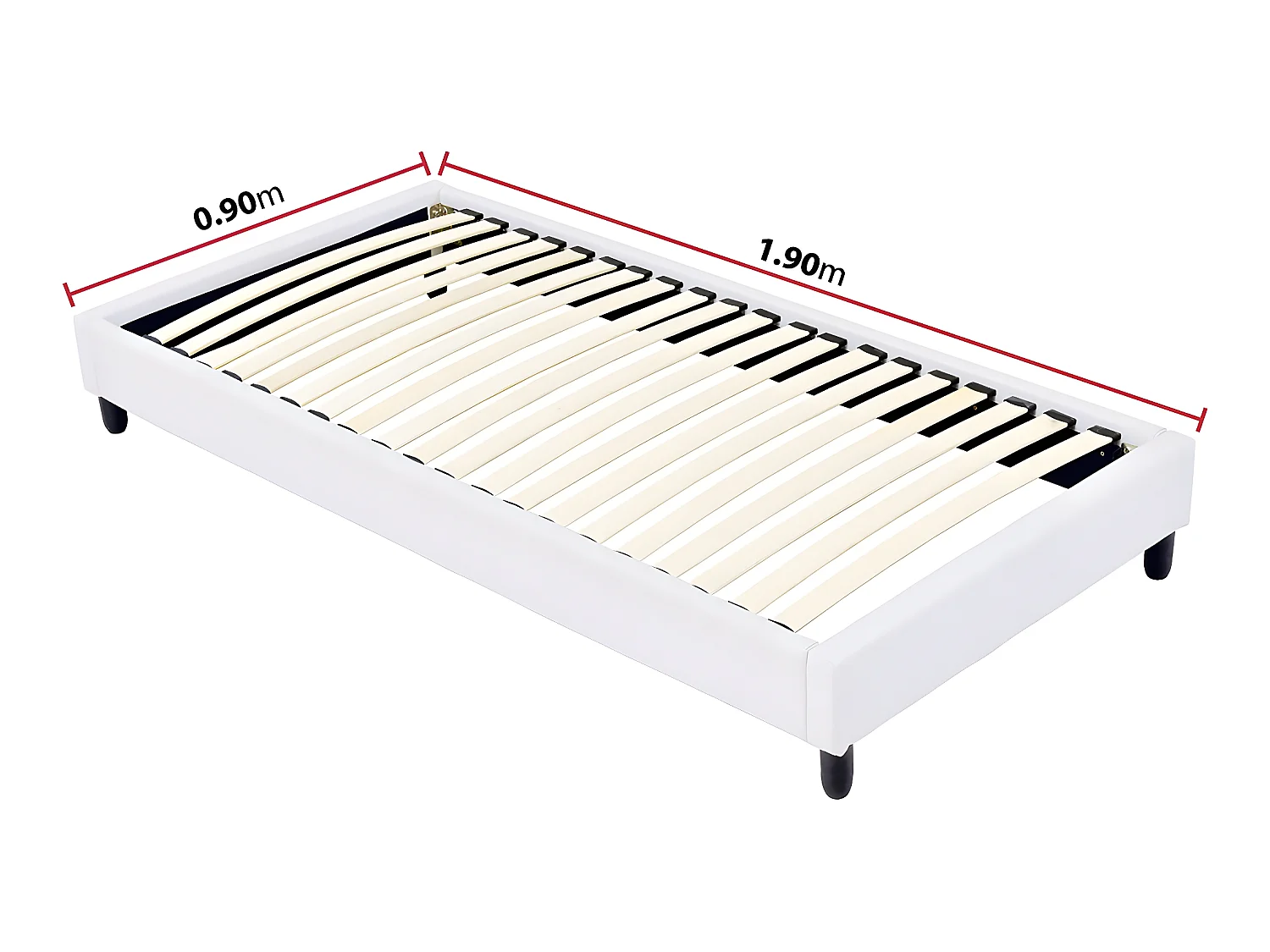 Somier tapizado con láminas -  90 x 190 cm - láminas