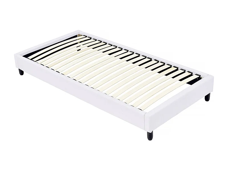 Bettgestell-Lattenrost - 90 x 190 cm - 20 Latten - Weiß