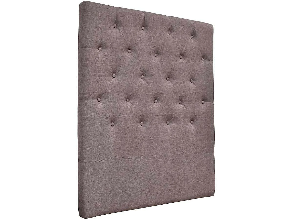 Cabecero de cama acolchado  90 cm "DÉCO" en tela - Topo