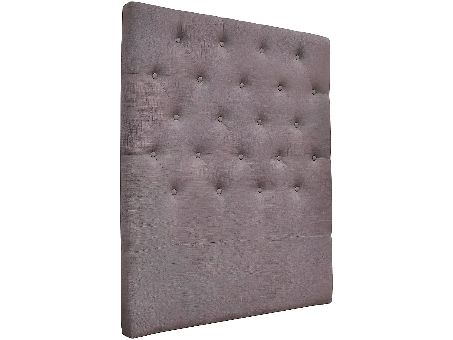 Tête de lit capitonnée "Déco" - 99 cm - Taupe - En tissu