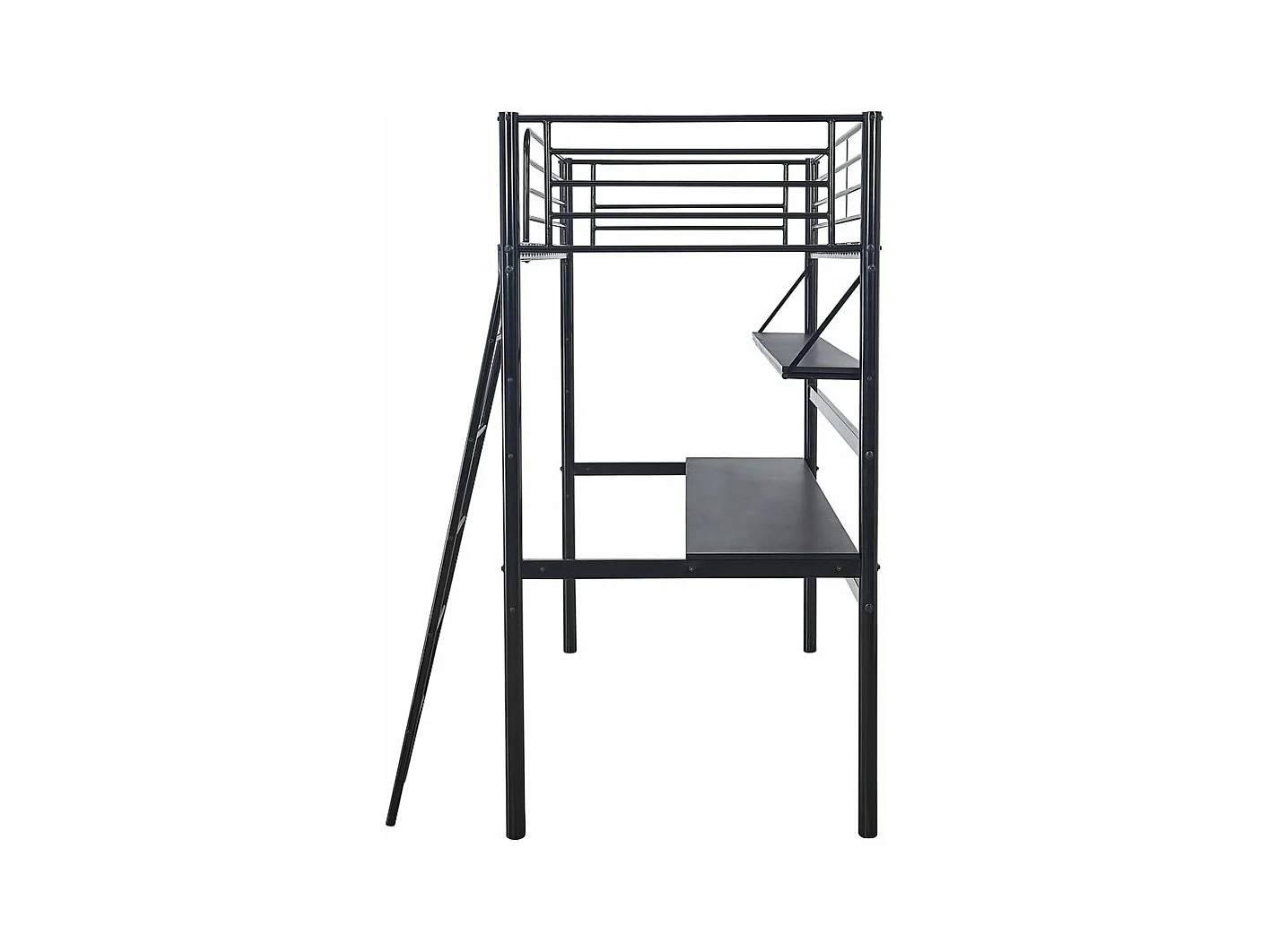 Letto a soppalco "Alona" - 90 x 190 cm - Nero