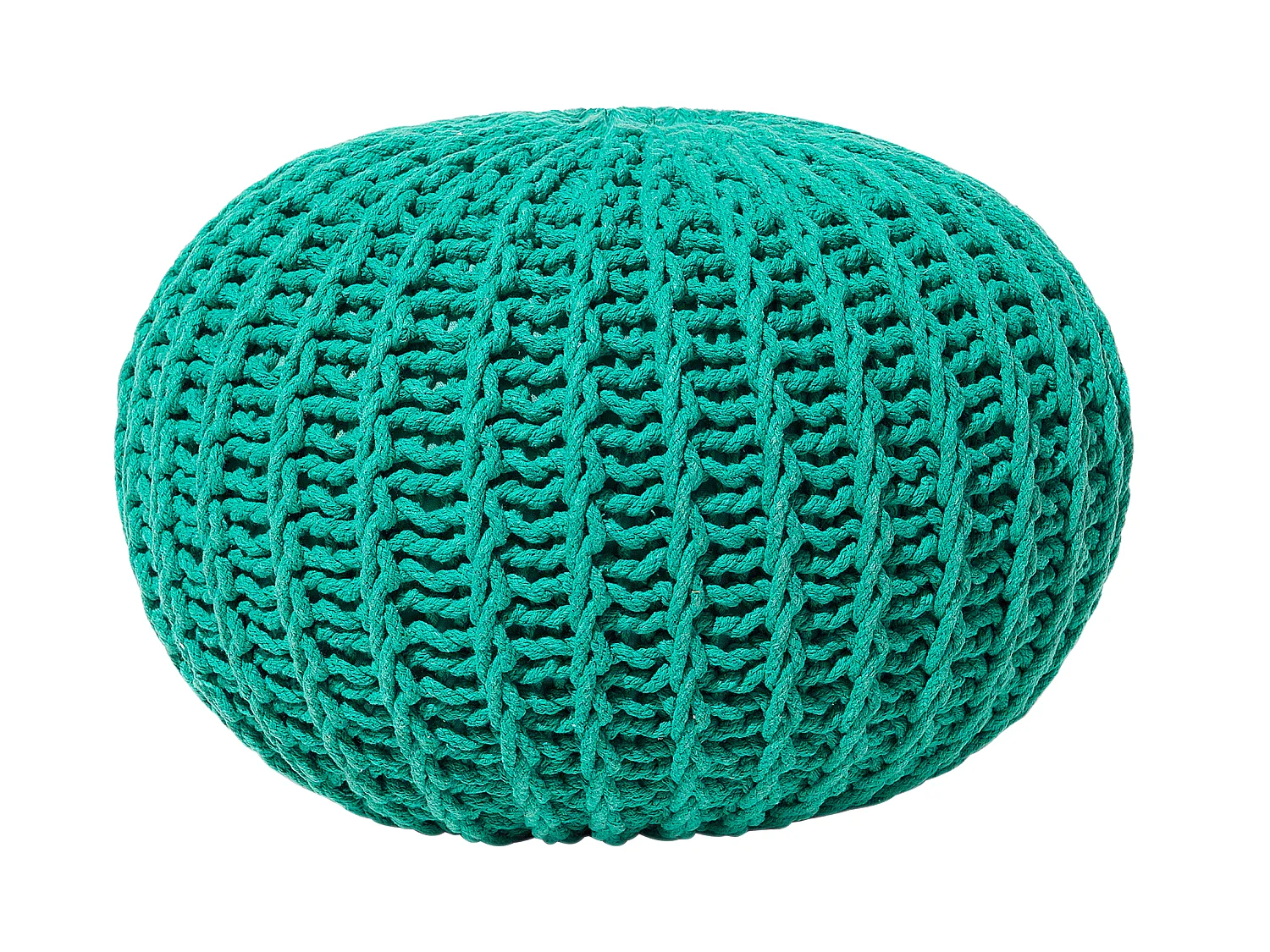 Poef CONRAD Katoen Smaragdgroen 50 cm 50 cm 35 cm