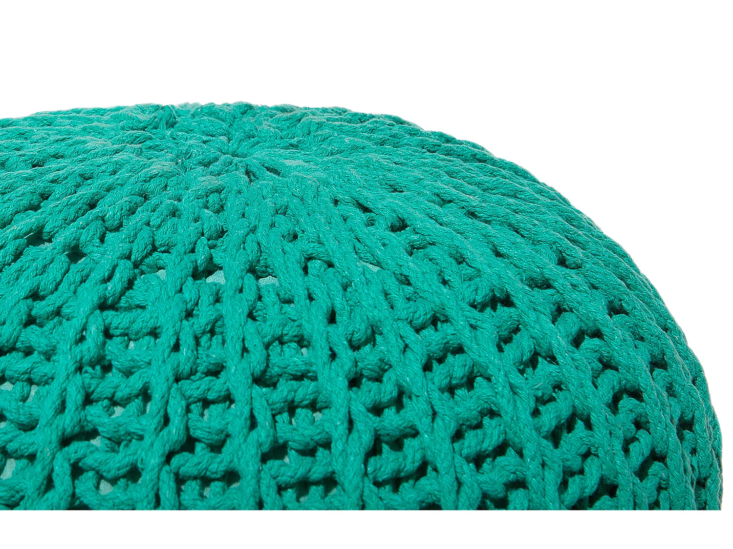 Poef CONRAD Katoen Smaragdgroen 50 cm 50 cm 35 cm