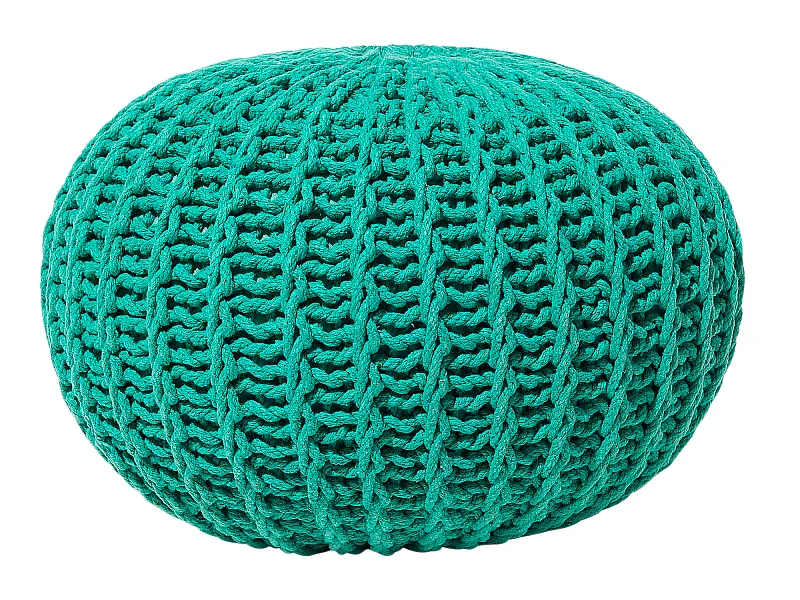 Pouf CONRAD Coton Vert émeraude