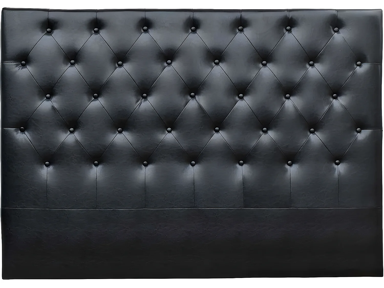 Tête de lit capitonnée "Déco" - 169 cm - Noir - En PVC