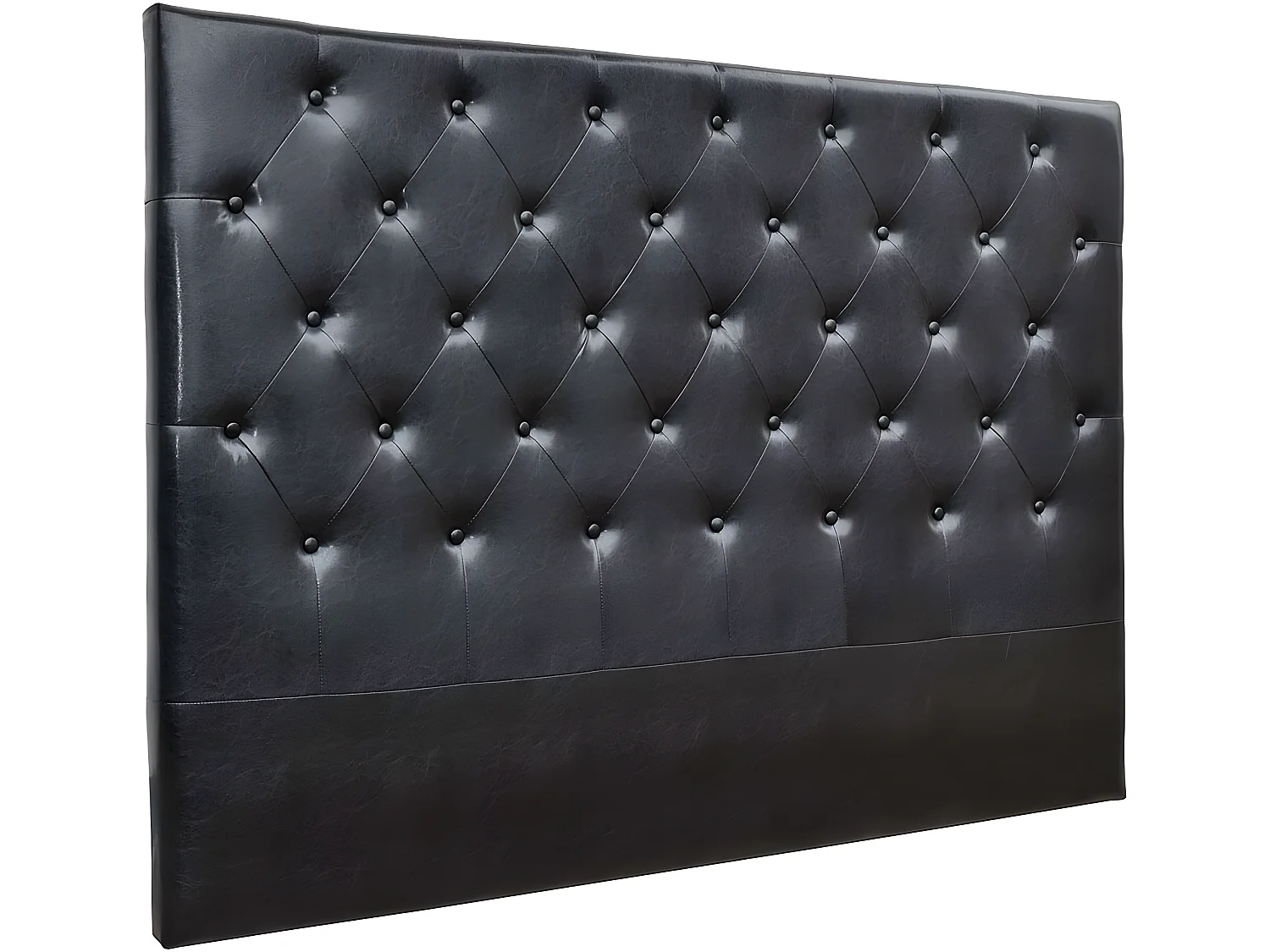 Tête de lit capitonnée "Déco" - 169 cm - Noir - En PVC