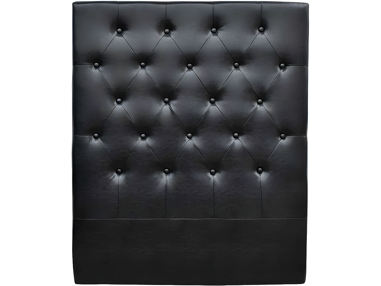 Tête de lit capitonnée "Déco" - 99 cm - Noir - En PVC