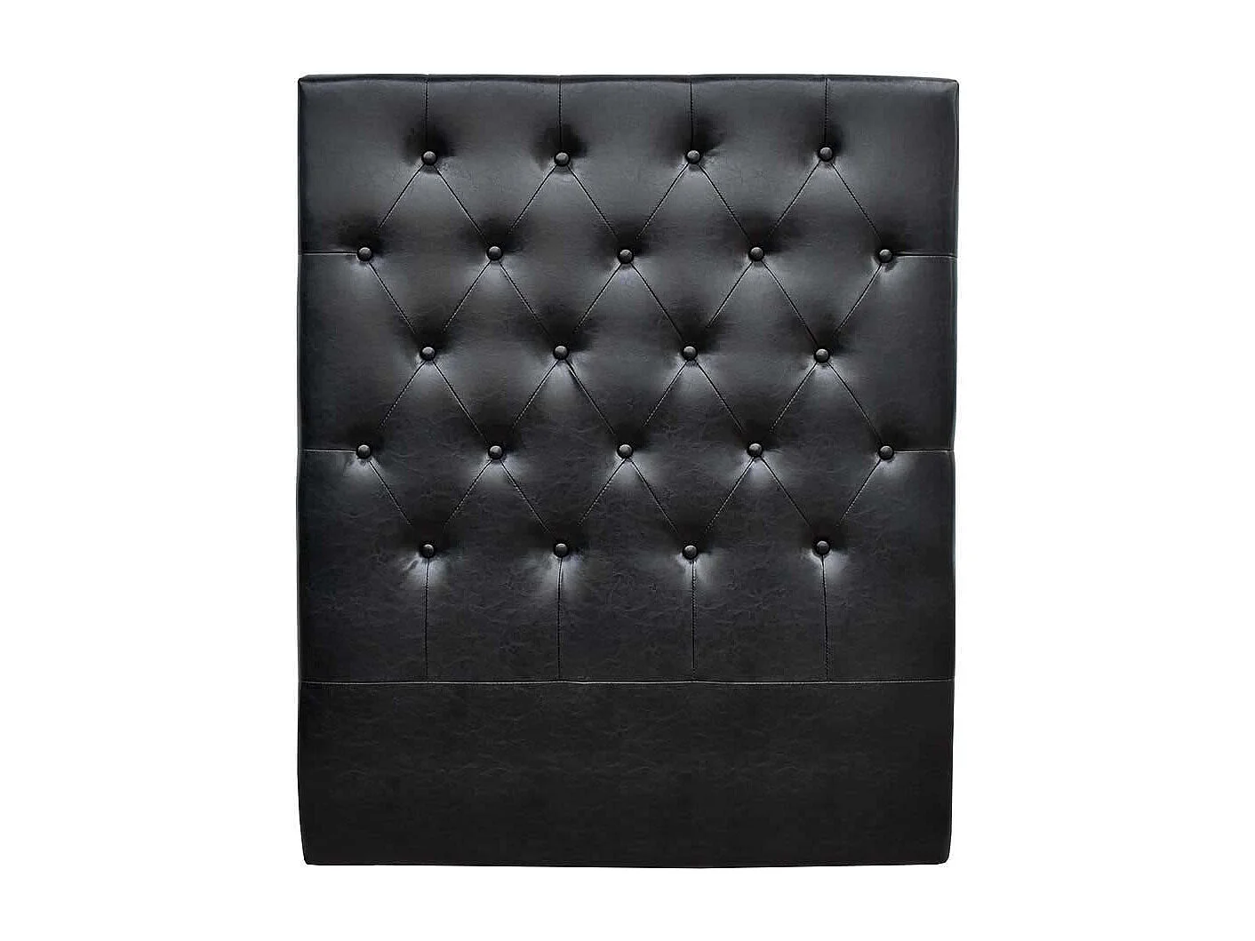 Tête de lit capitonnée "Déco" - 99 cm - Noir - En PVC