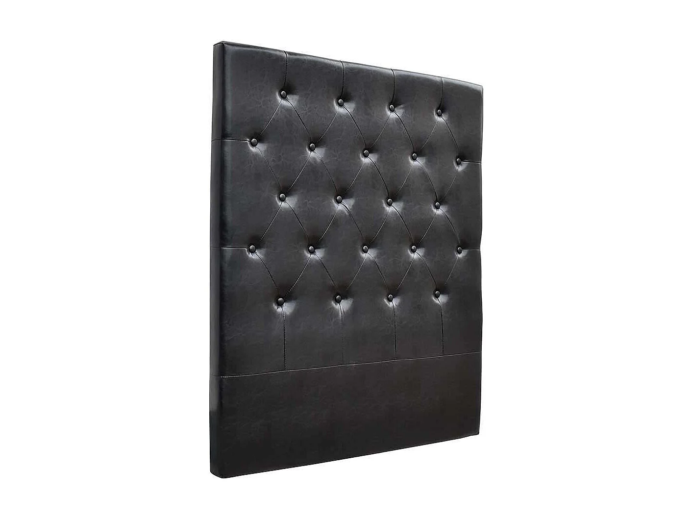 Tête de lit capitonnée "Déco" - 99 cm - Noir - En PVC