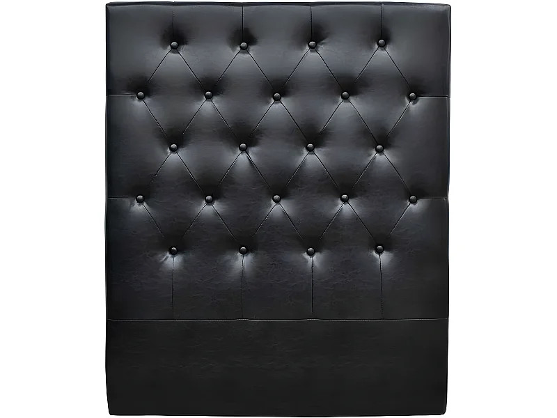 Tête de lit capitonnée "Déco" - 99 cm - Noir - En PVC