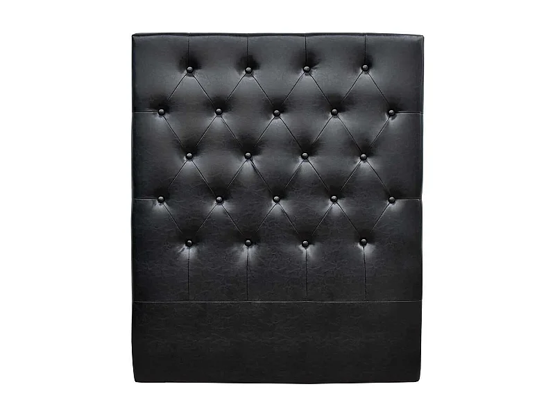 Tête de lit capitonnée "Déco" - 99 cm - Noir - En PVC