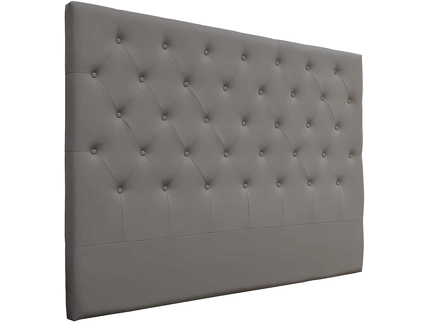 Tête de lit capitonnée "Déco" - 169 cm -Gris - En PVC