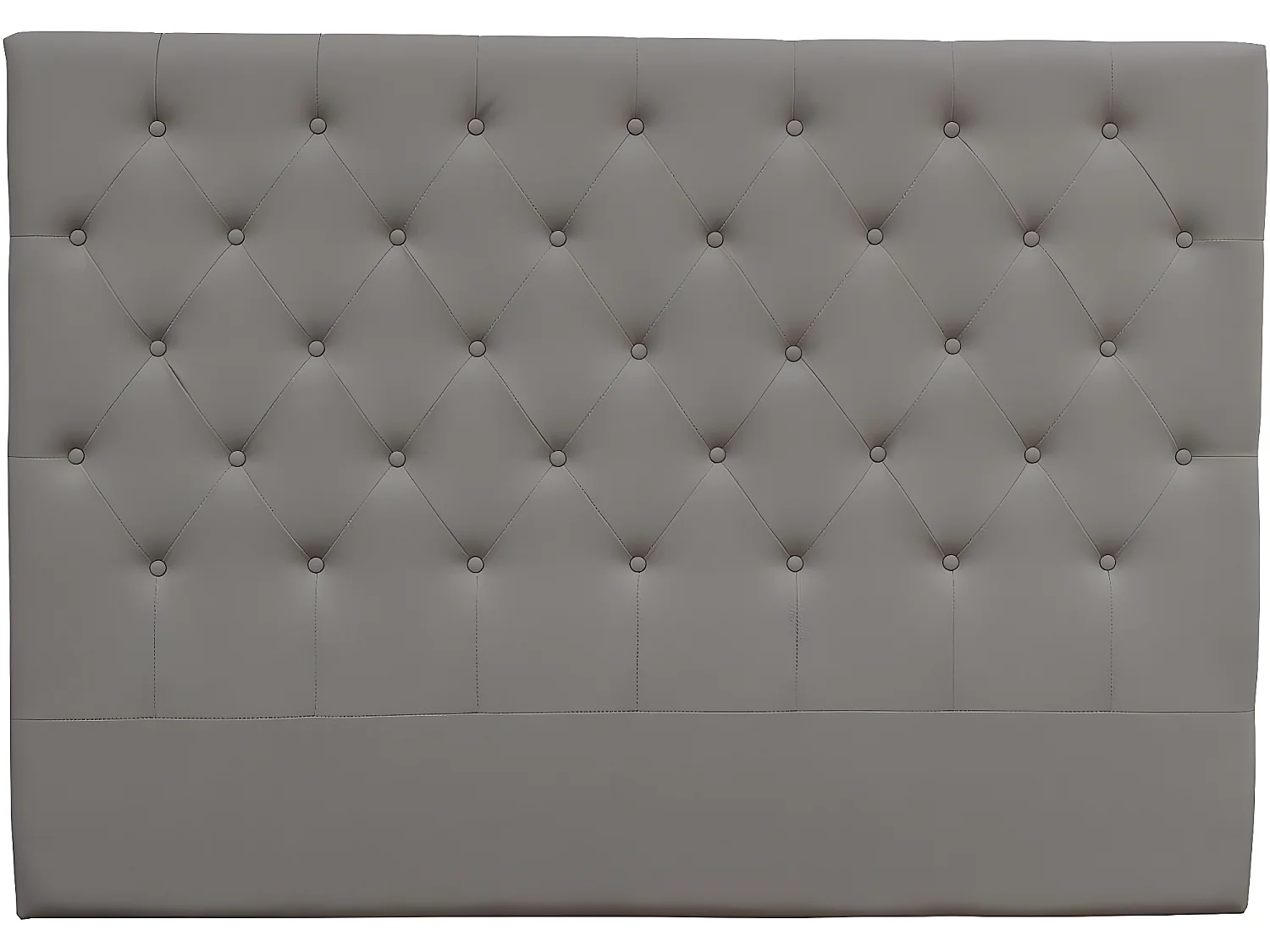 Tête de lit capitonnée "Déco" - 169 cm -Gris - En PVC