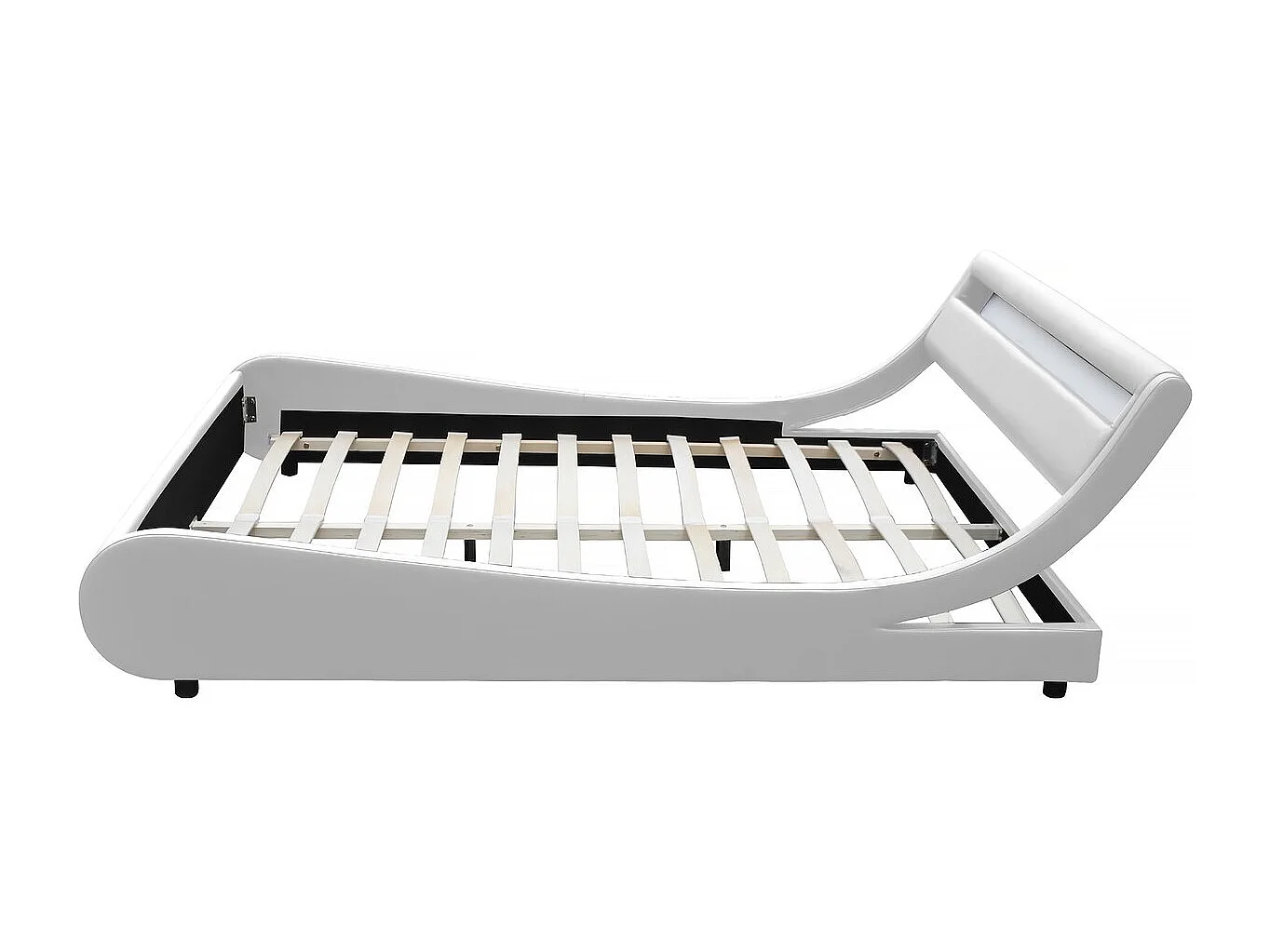 Lit LED "Natacha" - 180 x 200 cm - Blanc