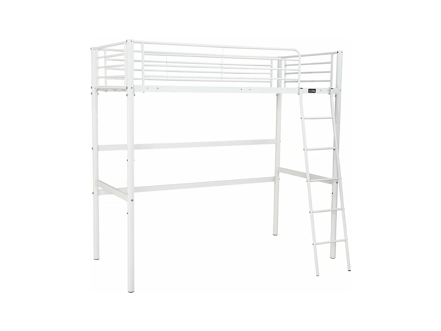 Cama mezanino "Alora" para crianças - Branca, com escada segura e espaço de armazenamento