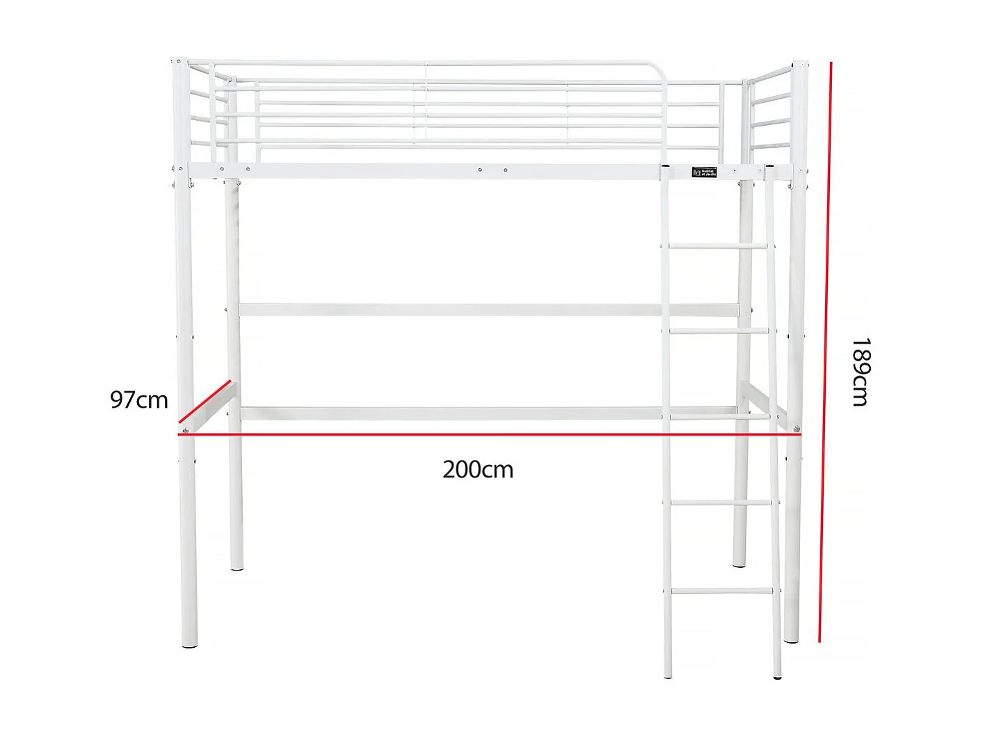 Lit mezzanine "Alora" - 90 x 190 cm - Blanc