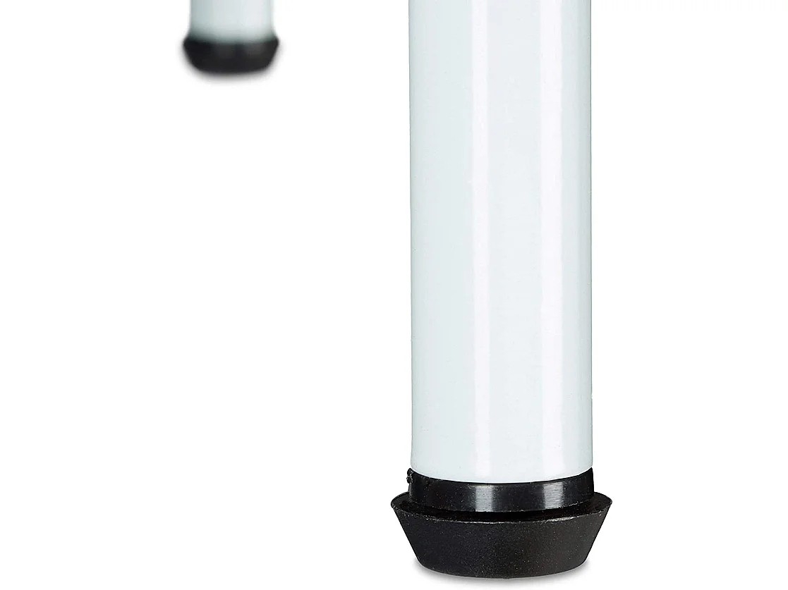 Appendiabiti con asta appendiabiti 2 scomparti per riporre scarpe e stivali 162 cm metallo bianco 13_0002133_2