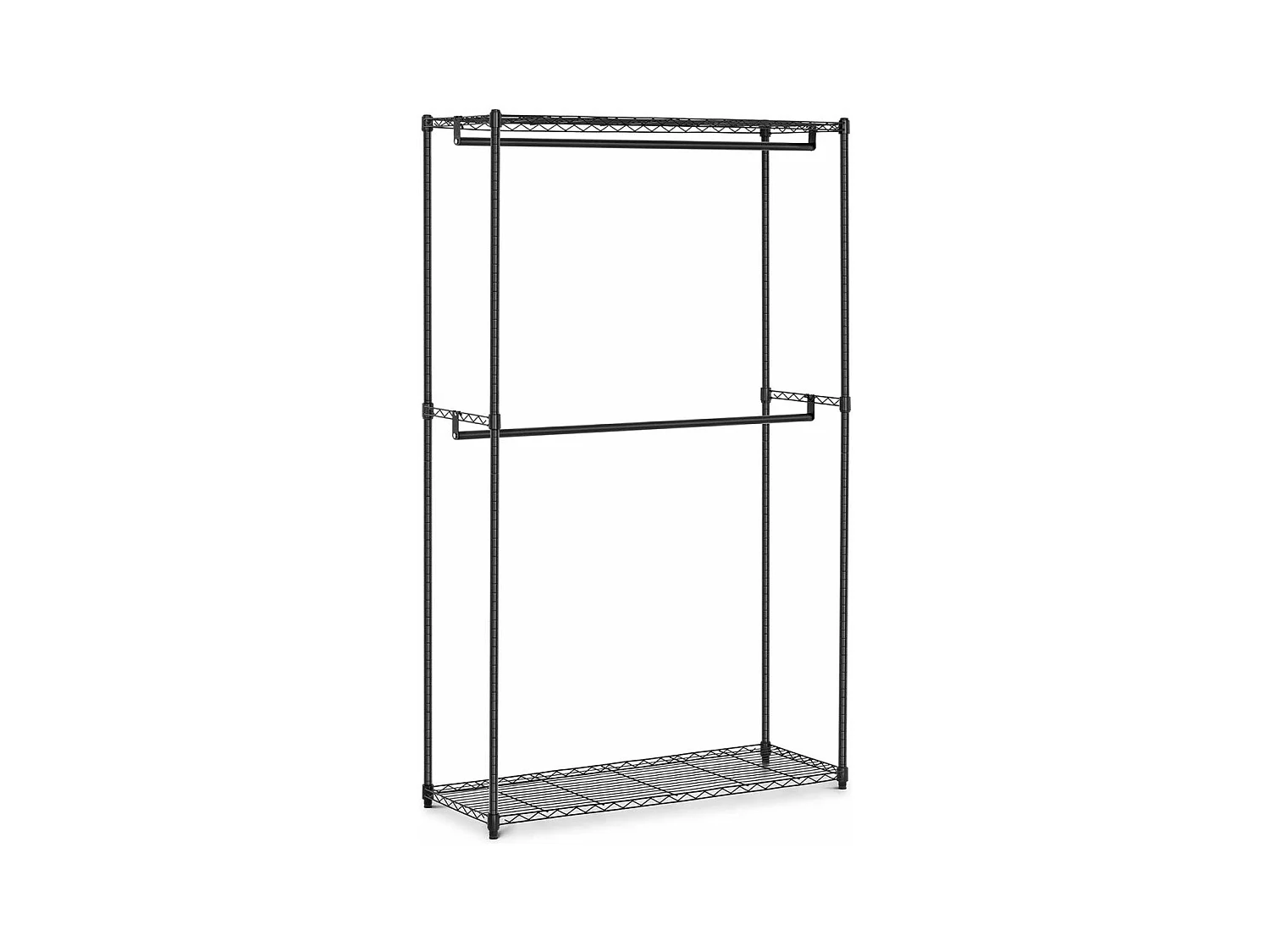 Portant vêtement 2 tringles métal argentée 120 x 45 x 180 cm 14_0000314