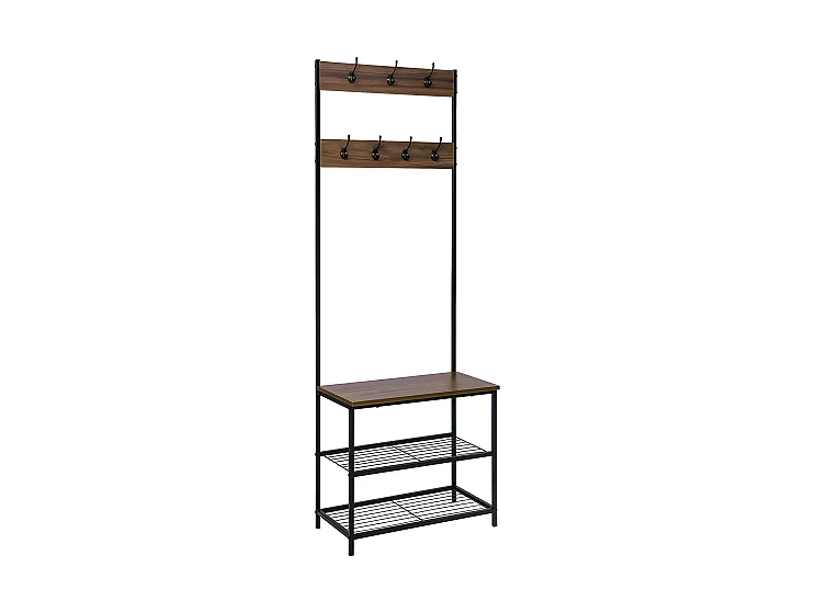 Rack de metal com 7 ganchos marrom escuro 19_0000080