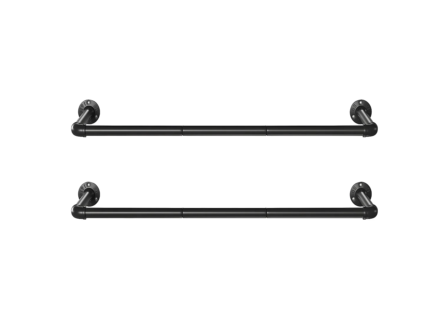 Portant à vêtement industriel lot de 2 gain de place capacité de 50 kg 92 x 30 x 7 5 cm installation facile noir 12_0002355