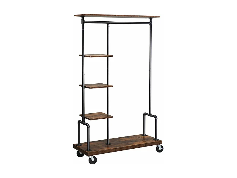 Portant à vêtements mobile métal marron 103.5 x 40 x 174.5 cm 12_0003089