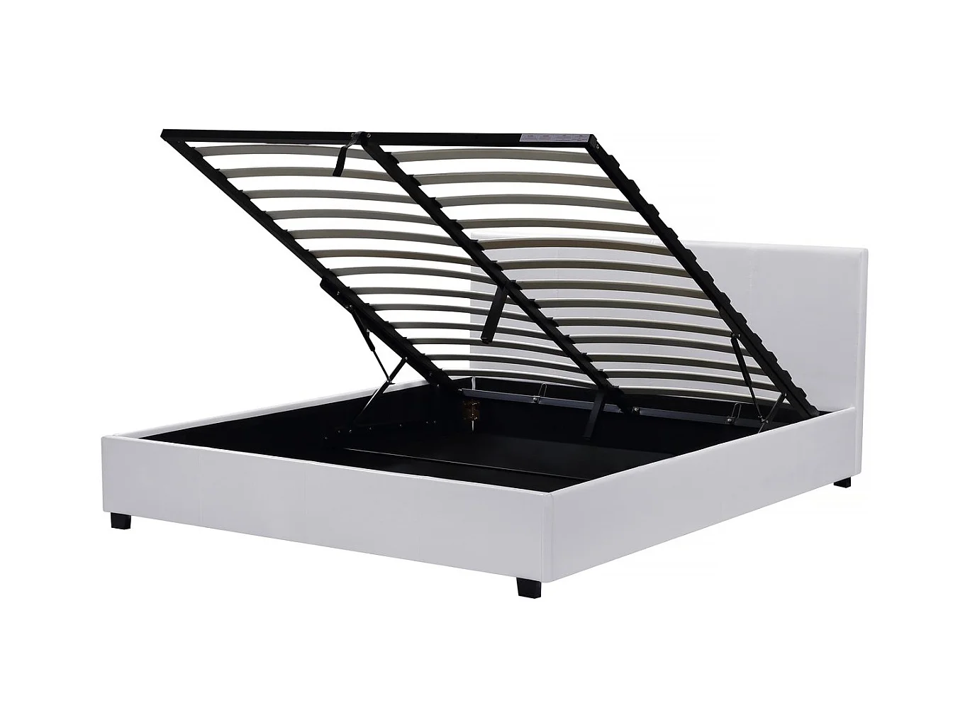 Lit double avec coffre "Carla" - 140 x 190 cm - Blanc