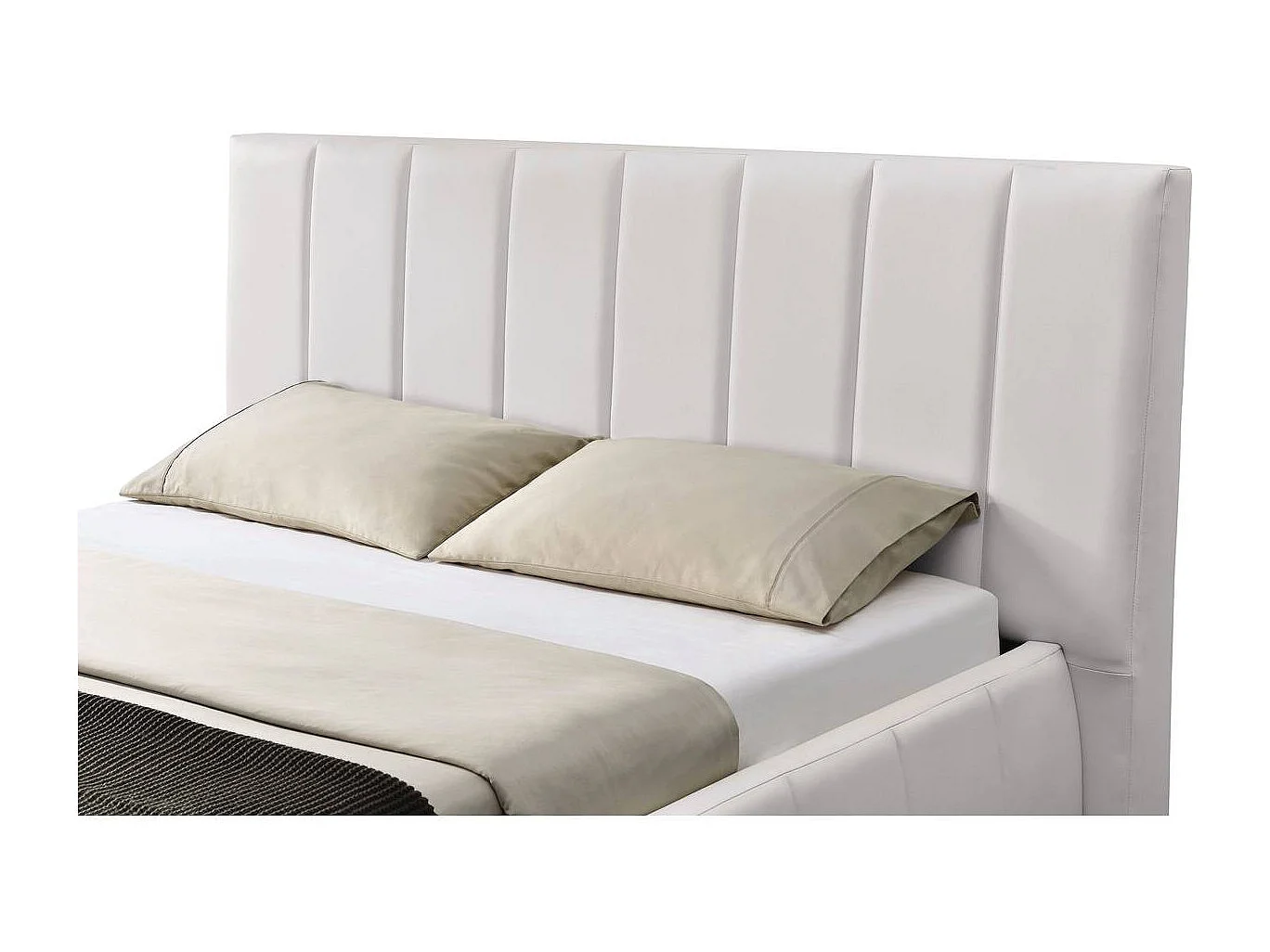 Lit avec tiroir "Moreau" - 140 x 190 cm - Blanc