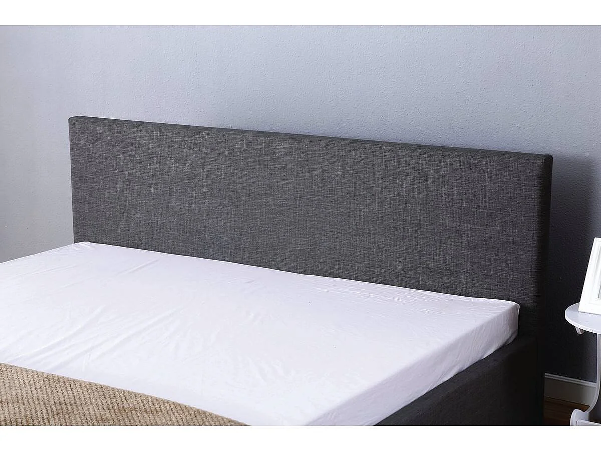 Lit avec 4 tiroirs "Martin" - 140 x 190 cm - Gris foncé
